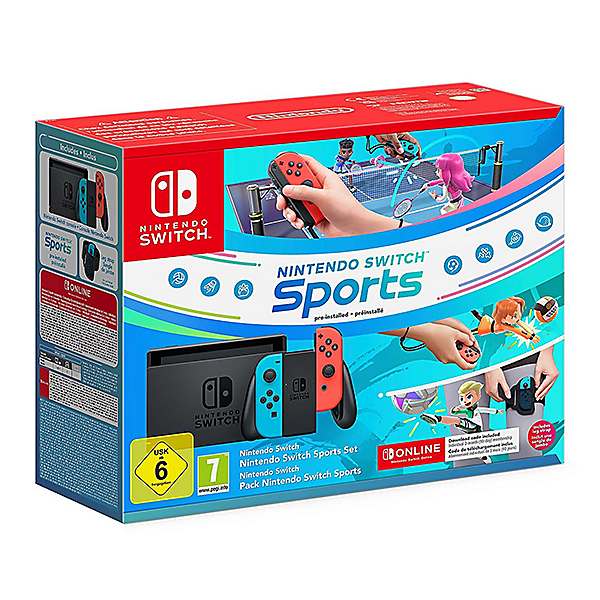 Nintendo Switch Neon with Switch Sports + 3 Months Nintendo